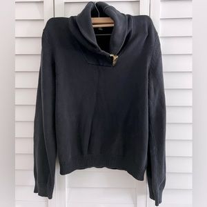 Ralph Lauren Shawl Collar Sweater Dark Blue Almost Black